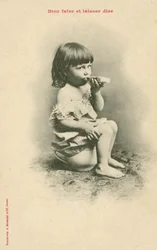 Child Eating a Slice of Bread